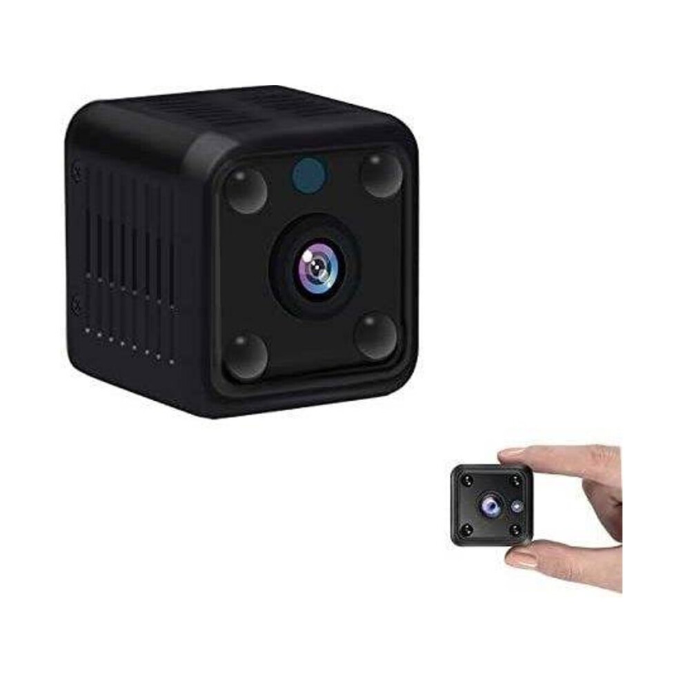 Hidden spy camera mini full HD 1080p wireless security spy camera, suitable for home, outdoors, night vision, motion detection with SD card(Black)