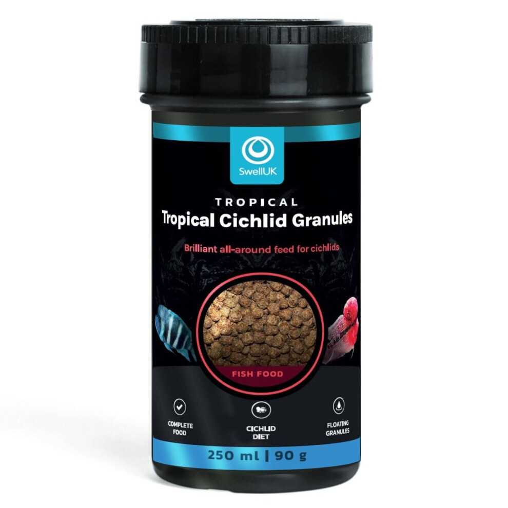 Swell Tropical Cichlid Granules 250ml/90g - 2 Pack