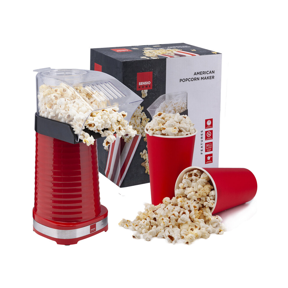 Global Gourmet 1200W Red Air Popcorn Maker