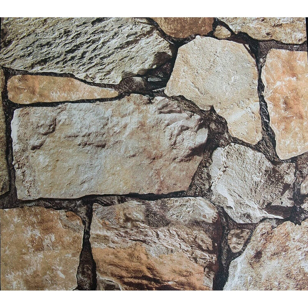 SOPHIE LAURENCE Love Your Walls Textured Natural Stone Brick Wallpaper Easy Paste The Wall Wallpaper