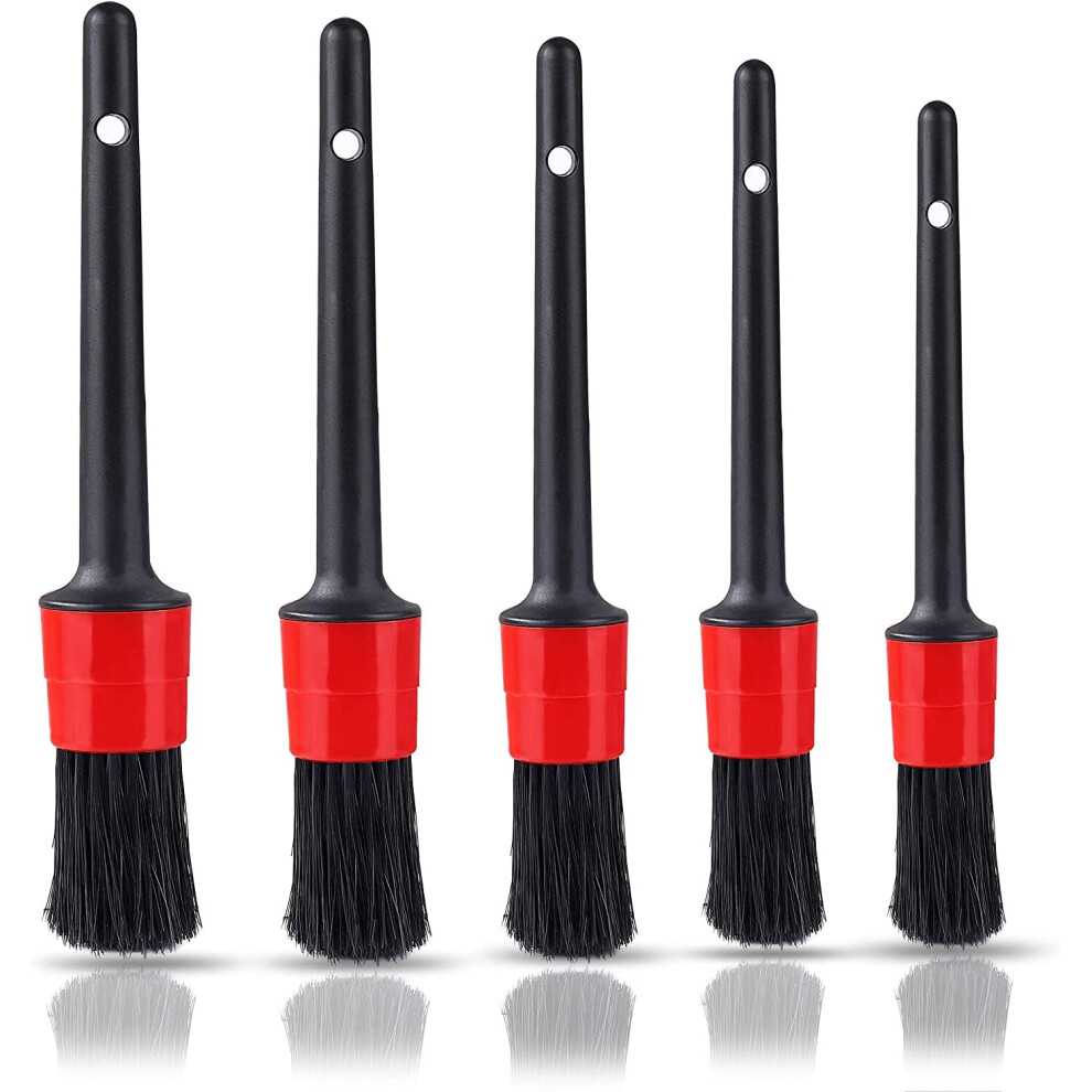 Car Cleaning Brushes Auto Detailing Brush, 5Pcs Auto Detailing Brush Set For Car Motorcycle Automobile Wheels, Dashboard, Interior, Exterior, Leather 6931927900798