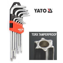 Chave torx - chave macho estrela Yato - YT-0511 - prático 9 chaves torx t10-t50 cr-v