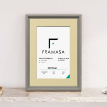 (Grey Frame Ivory Mount, A4 Pic (A3 Frame)) Oslo Shabby Chic Range Grey Picture Frames Art Poster Photo Frames With Multicolored Mounts White Ivory or Black
