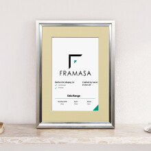 (Silver Frame Ivory Mount, 8x6 Pic (10x8 Frame)) Oslo Shabby Chic Range Silver Picture Frames Art Poster Photo Frames With Multicolored Mounts White Ivory or Black