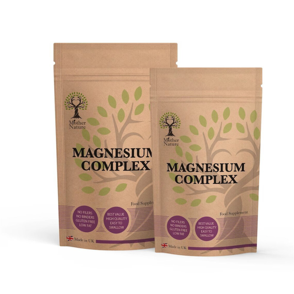 (180 Capsules) Magnesium Complex 630mg Highly Absorbable Magnesium Supplement Vegan Capsules Magnesium Taurate, Glycinate, L-Theronate