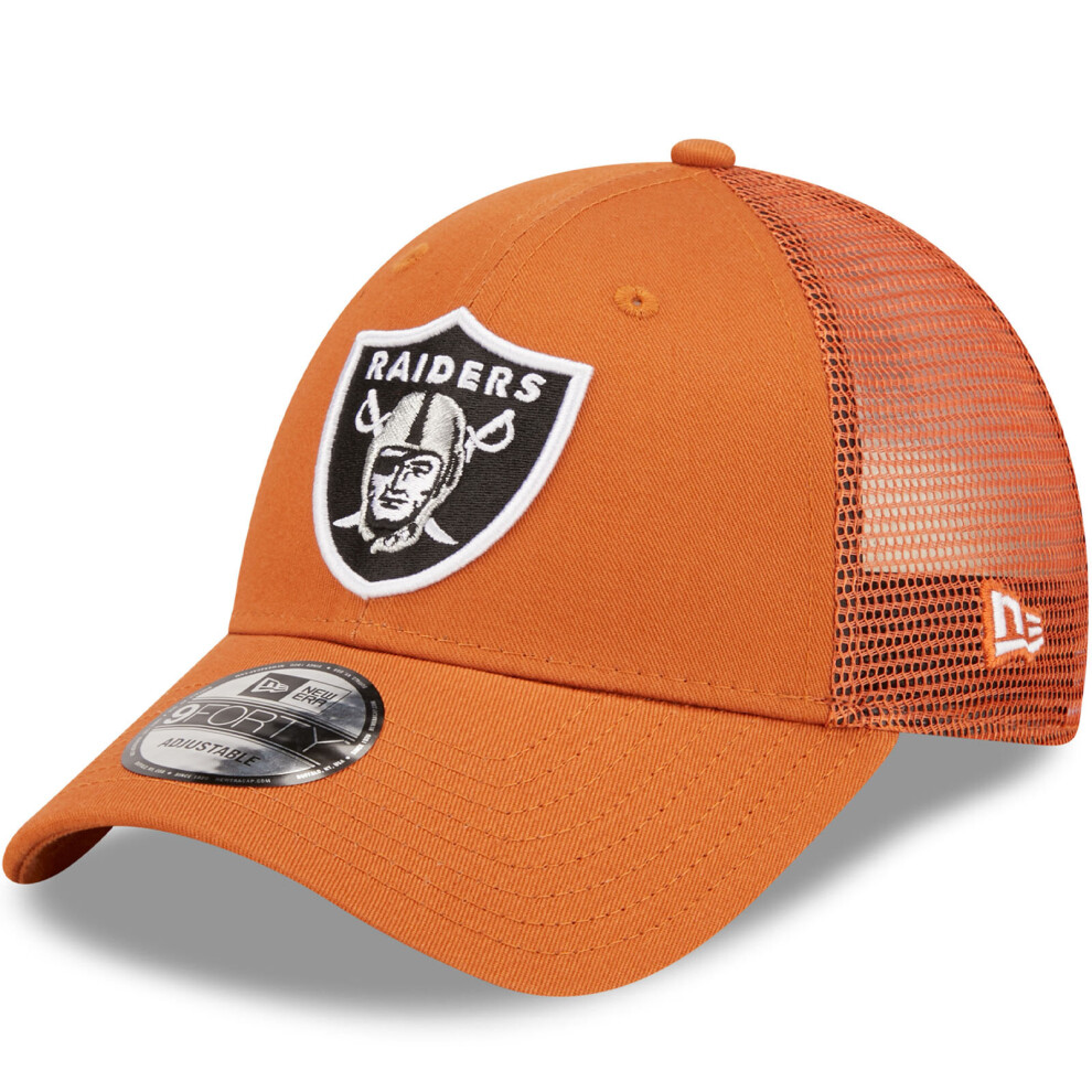 New Era Las Vegas Raiders Home Field 9FORTY A-Frame Trucker Cap Hat - Orange