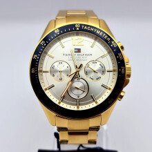 TOMMY HILFIGER 1791121 LUKE WHITE & GOLD STAINLESS STEEL MEN'S WATCH