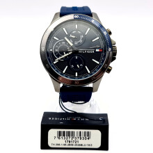 Tommy Hilfiger 1791721 Tachymeter Navy Blue Silicone Band Watch