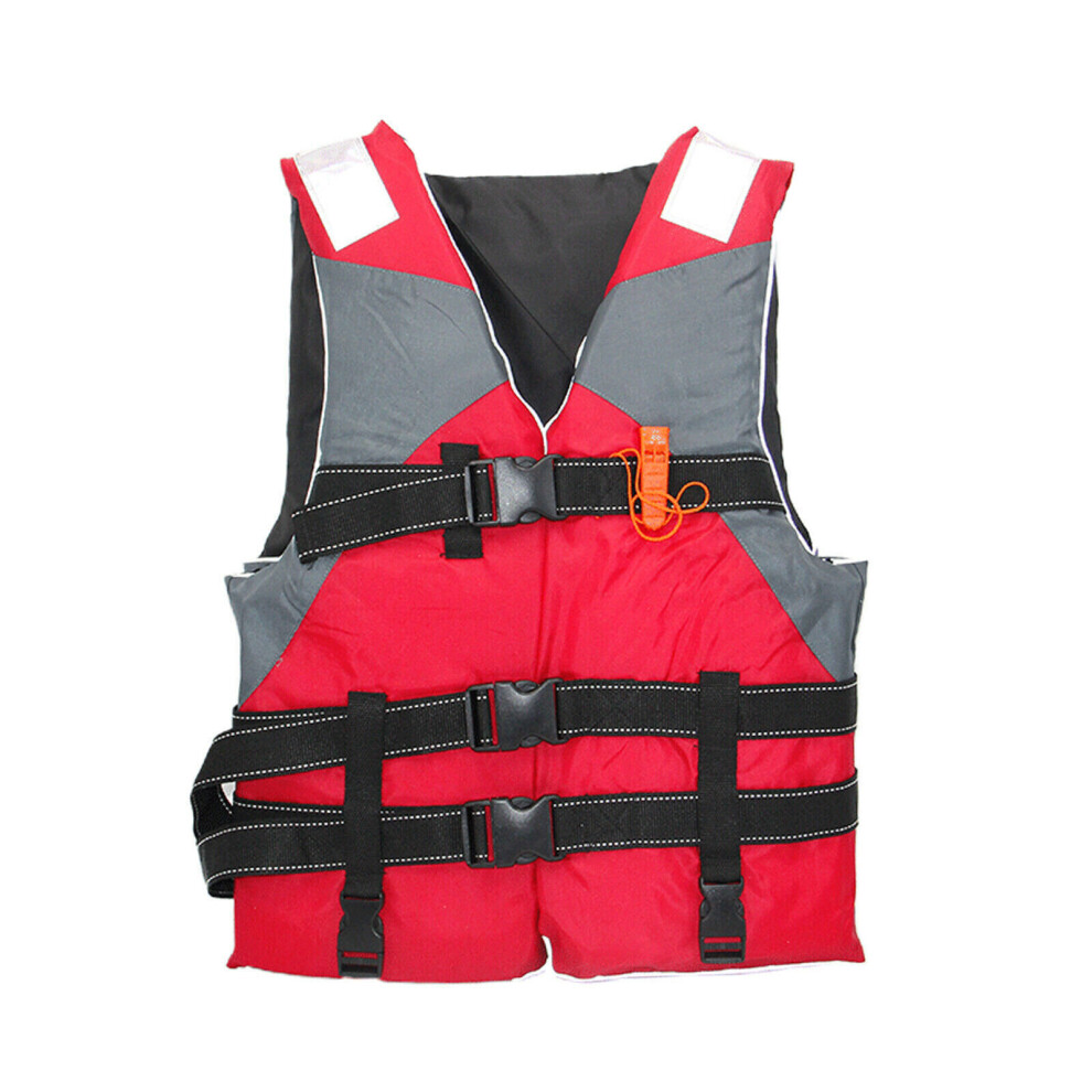 (  Red) Adults Kids Life Jackets Watersport Vest Kayak Buoyancy