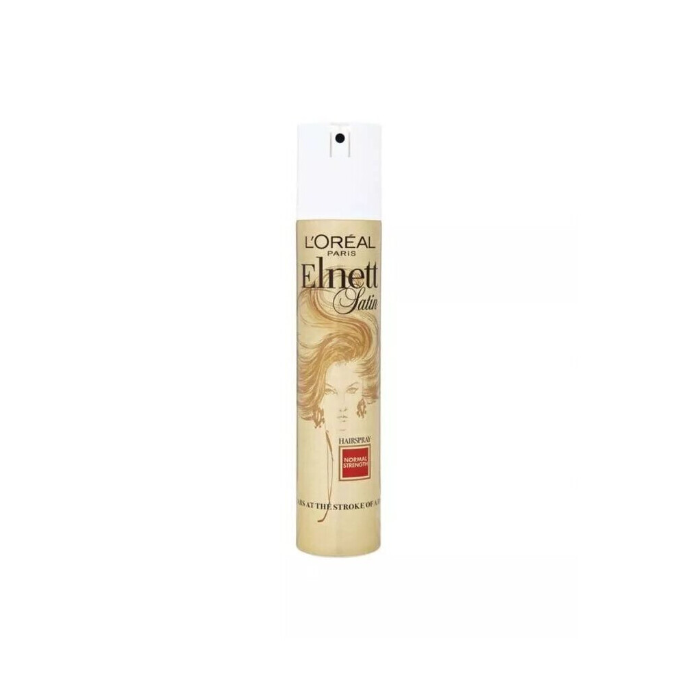 L'oreal Paris Elnett Satin Normal Hold Hair Spray 200ml, Gives Hold & Natural Looking Shine