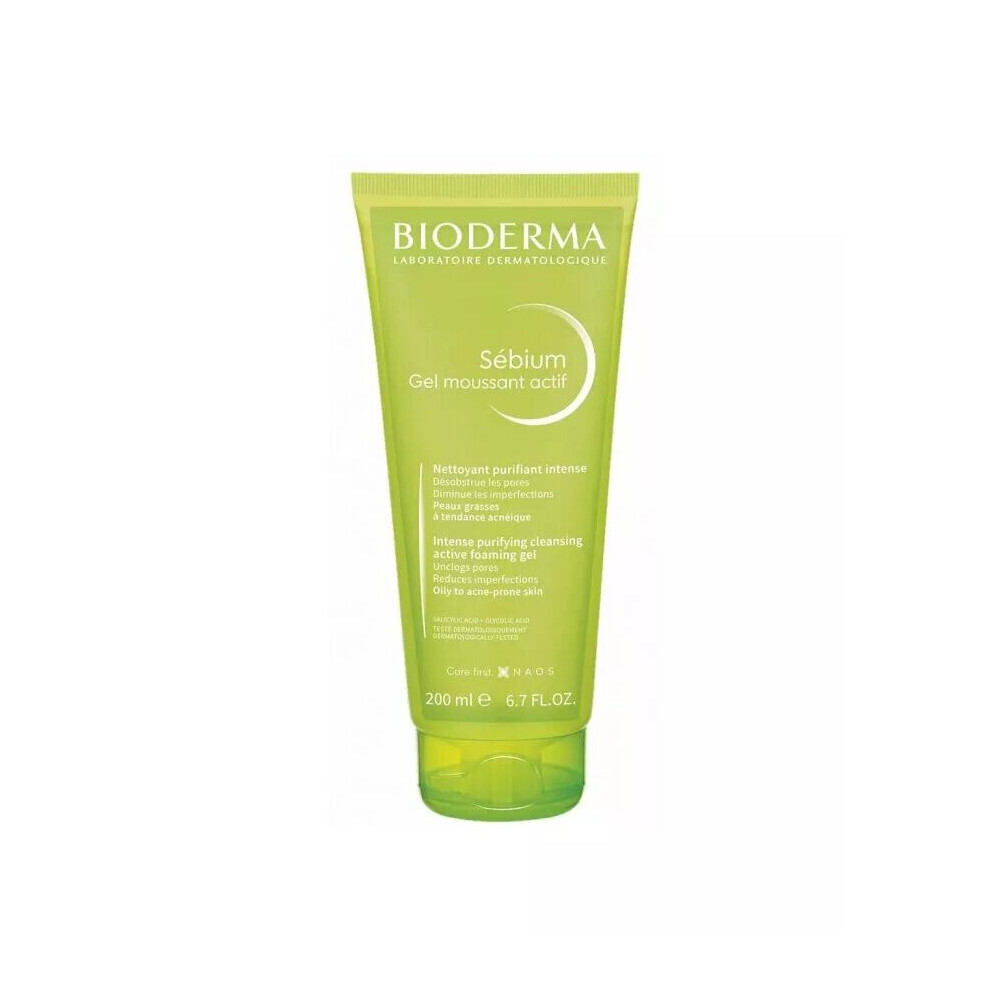 Bioderma Sebium Gel Moussant Actif Tube 200 Ml
