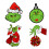 MDSRJONE 24 Stück Neuheit Grinch Xmas Baumschmuck 5