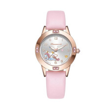 (Cinnamoroll) Cartoon Sanrio Kids Watch Diamond Kuromi Hellokitty Melody Cinnamoroll Pink Girl