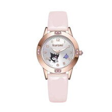 (Kuromi) Cartoon Sanrio Kids Watch Diamond Kuromi Hellokitty Melody Cinnamoroll Pink Girl