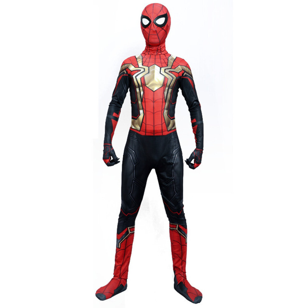(3-4 Years) Kids Girls Boys Superhero Spiderman Jumpsuit Cosplay Costume Fancy Clothes Halloween Romper Not,Specified