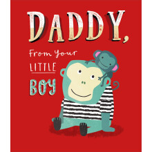Daddy From Little Boy Father's Day Card Cute Embossed Range Greeting Cards