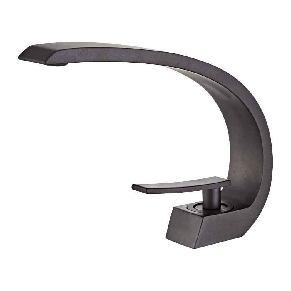 (Gray) Bathroom Sink Faucet With Supply Hose,Unique Design Single Handle Single Hole Lavatory Faucet,Basin Mixer Tap Commercial 8804717482614