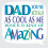 Cool Dad Father's Day Square Script Greeting Card Foiled Greetings Cards 1