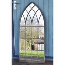 Gothic Arch Mirror Rustic Metal Shabby Chic Wall Church Window French Garden Decor
