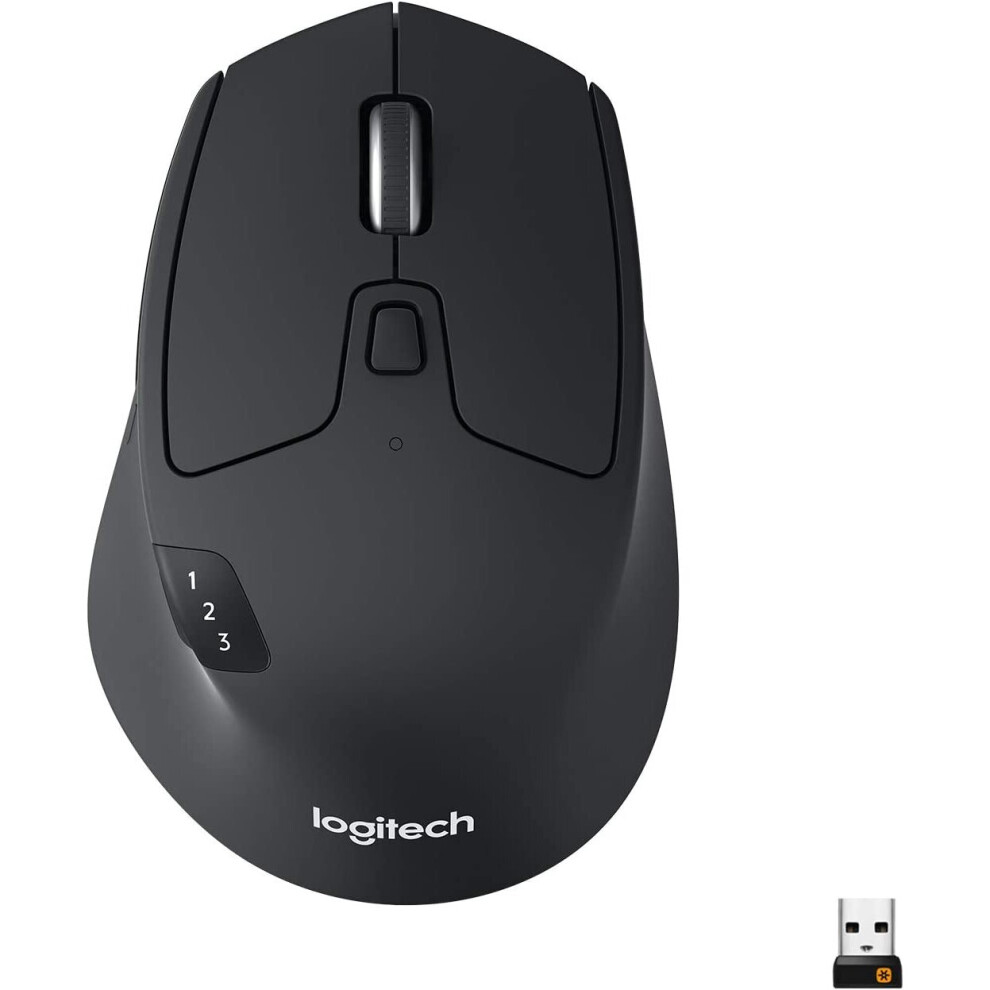 Logitech M720 Triathlon Bluetooth Optical 1000Dpi Right-Hand Mice Black