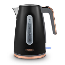 Tower Cavaletto T10066BLK 1.7L 3KW Jug Kettle Black & Rose Gold
