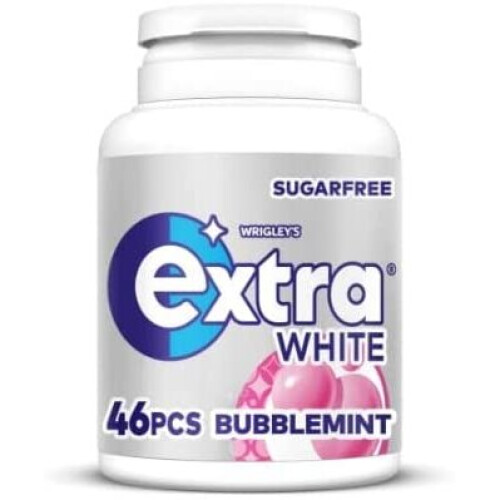 Wrigley's Extra White Bubblemint Gum Bottle (6 x 46 Piece) 1