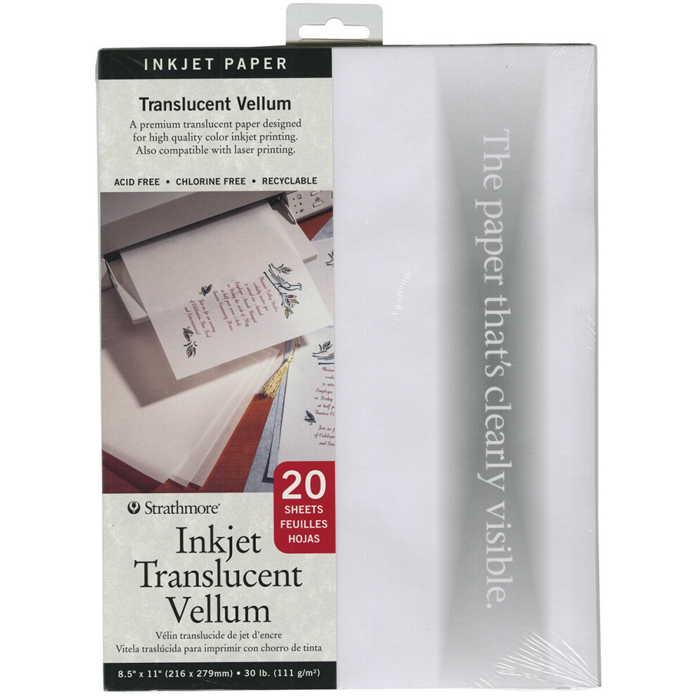 Pacon Strathmore Translucent Ink Jet Vellum 8.5"X11" 20/Pkg598030