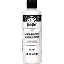 FolkArt Multi-Surface Acrylic Paint 8oz-Pearl White FAMS8OZ-4691