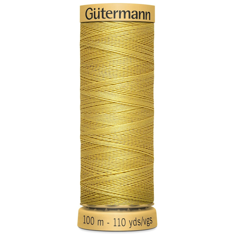 Gutermann Natural Cotton Thread 110yd-Yellow 103C-1600