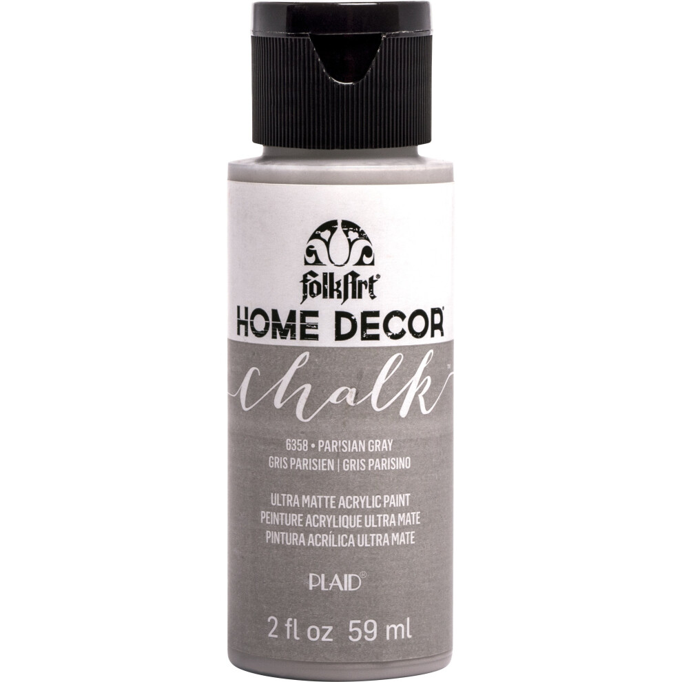 Home Folkart D? Cor Chalk Furniture & Craft Paint En Couleurs Assorties 2Oz Gris Parisien-image