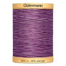 Gutermann Natural Cotton Thread Variegated 876yd-Purple Passion 800CV-9978