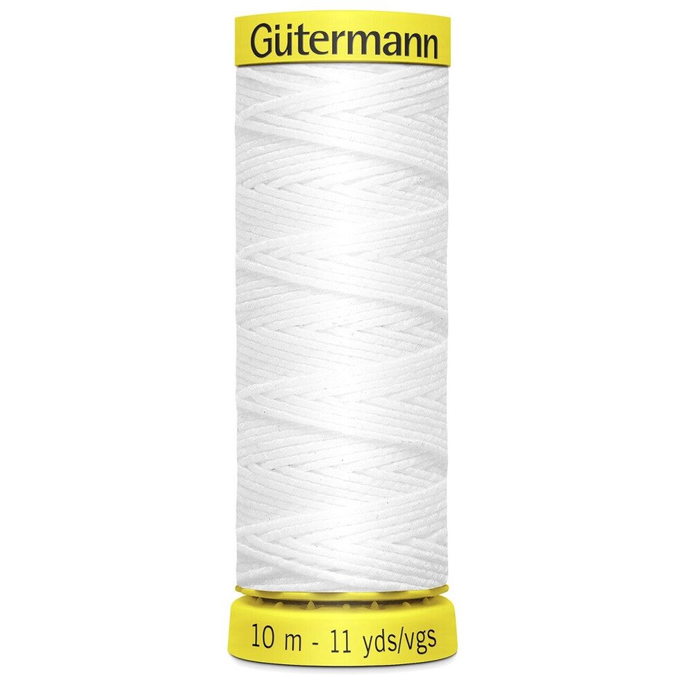 Gutermann Elastic Thread 11yd-White 10E-5019