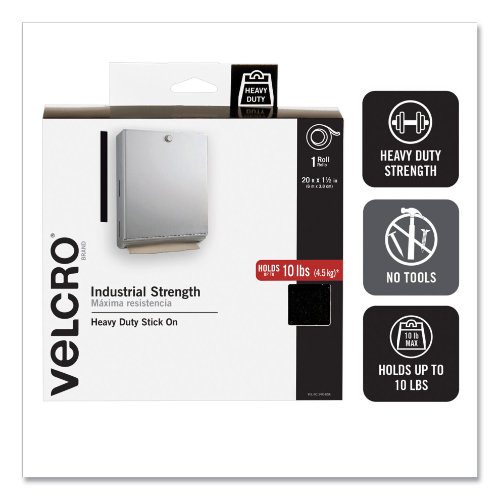 VELCRO(R) Brand Industrial Strength Tape 2"X15'-Black -90197