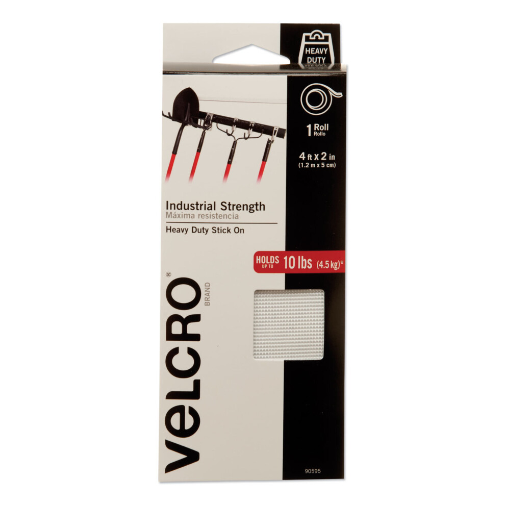 VELCRO(R) Brand Industrial Strength Tape 2"X4'-White -90595