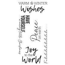 Sizzix Clear Stamps By Olivia Rose-Festive Sentiments #1 -664937