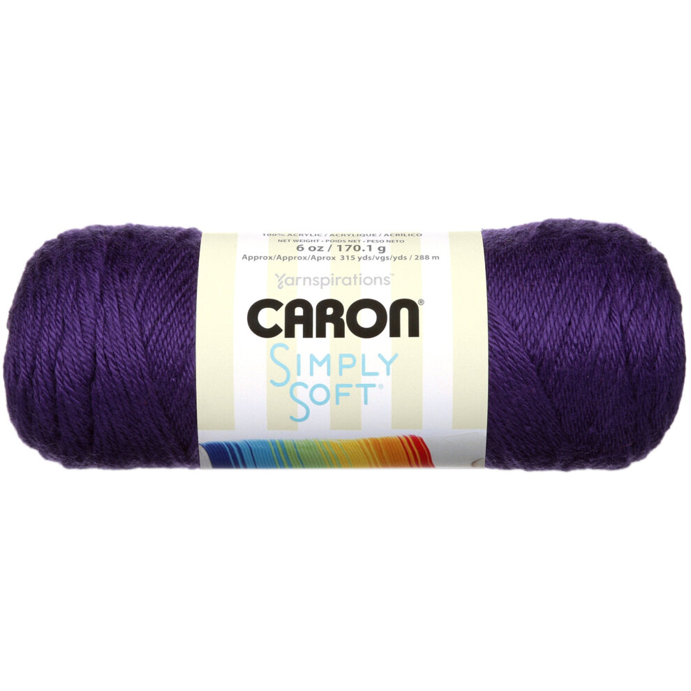 Caron Simply Soft Solids Yarn-Purple H97003-9781