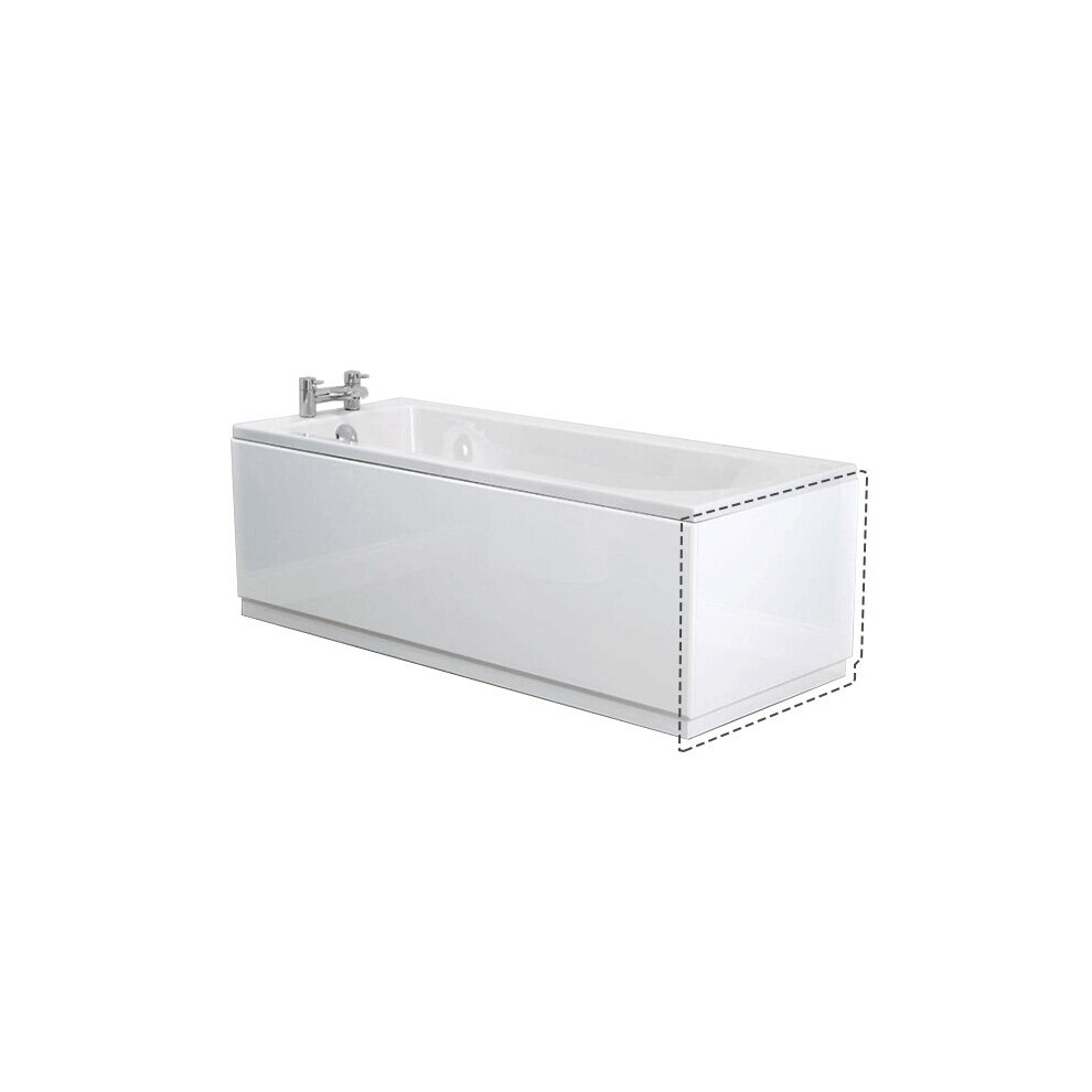 700 mm Standard Bathroom White High Gloss MDF Bath End Panel + Plinth