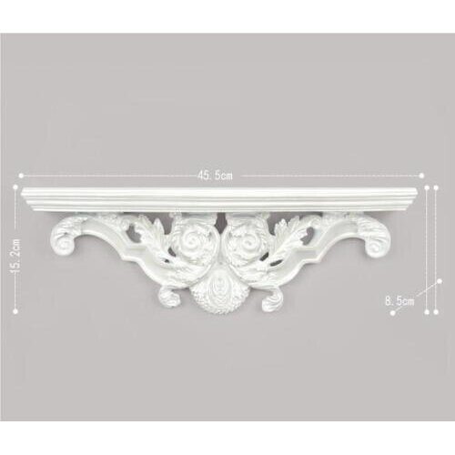 (  Pearl White) Decorative Floating Shelves Storage Bedroom Kitchen Crafts