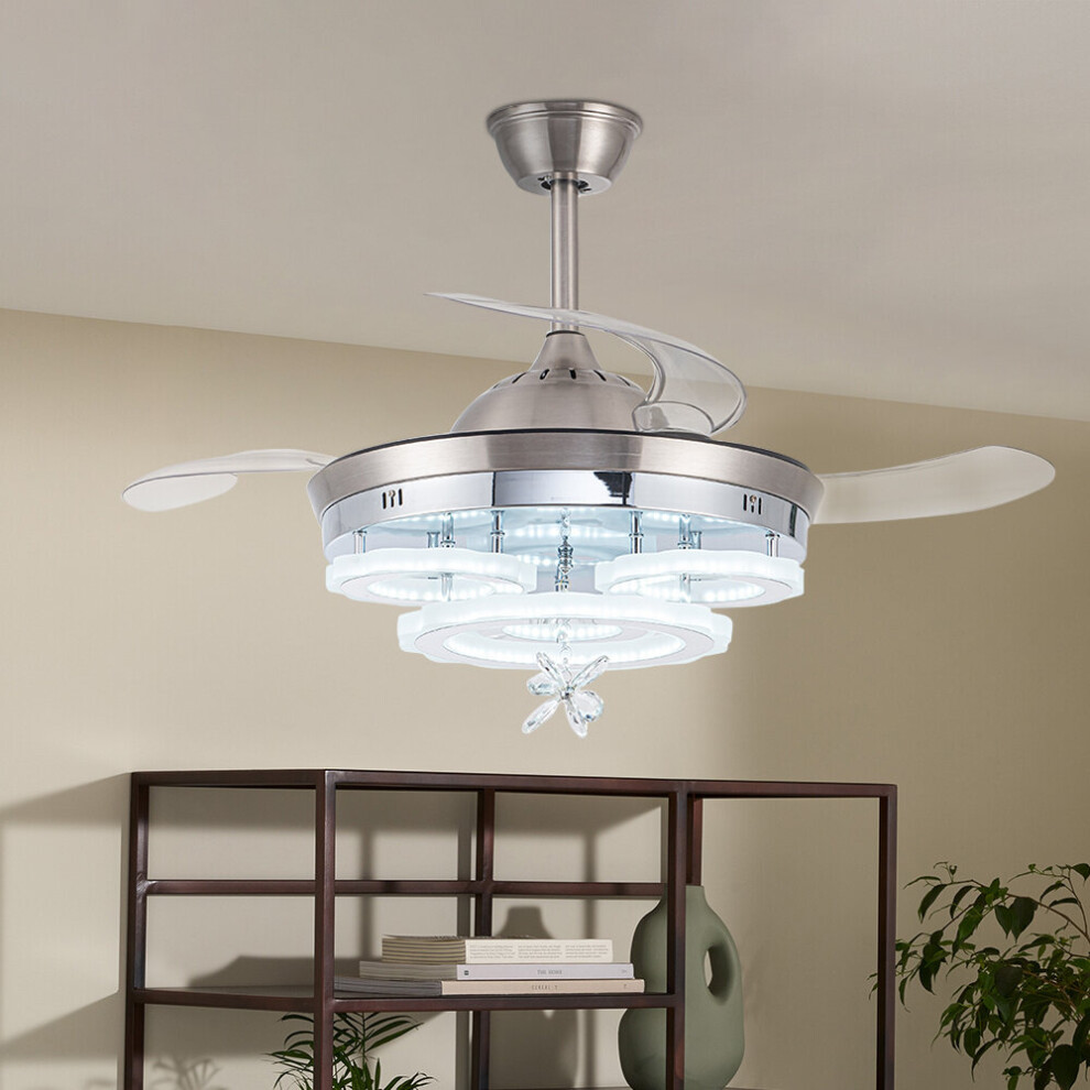 Ceiling Fan Light 3 Colours Change Remote Control
