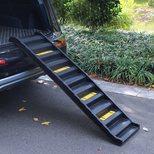 Living And Home (Black) Folding Portable Dog Pet Stairs Ramp