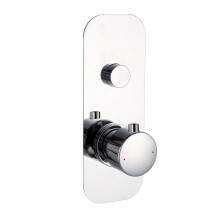 Modern Shower Thermostatic Concealed Push Button One-Dial One-Way Mixer Valve