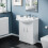 NES Home Dyon 650mm Floorstanding Vanity Basin Unit White 1