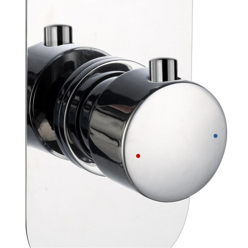 NES Home Modern Shower Thermostatic Concealed Push Button One-Dial One-Way Mixer Valve 1