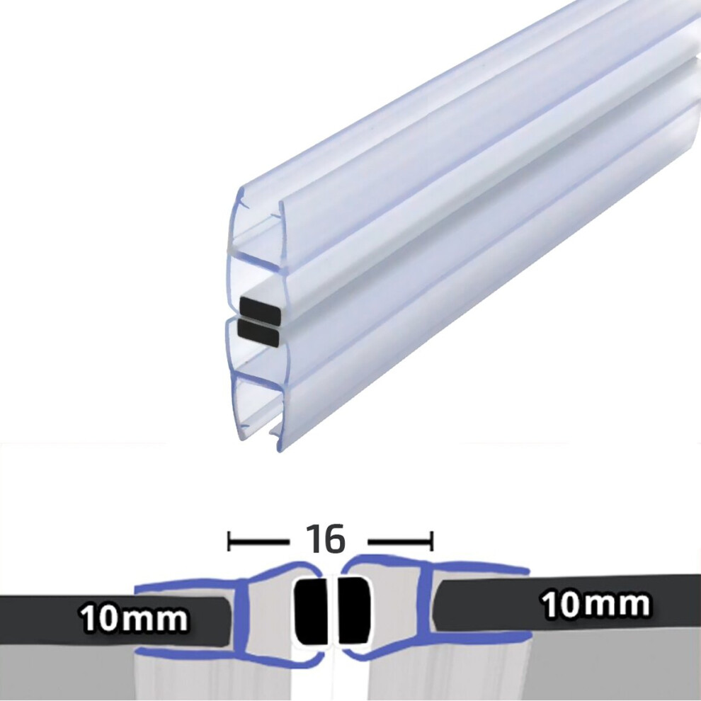 Clear 180 Magnetic Shower Enclosure Seal 10mm x 2000mm