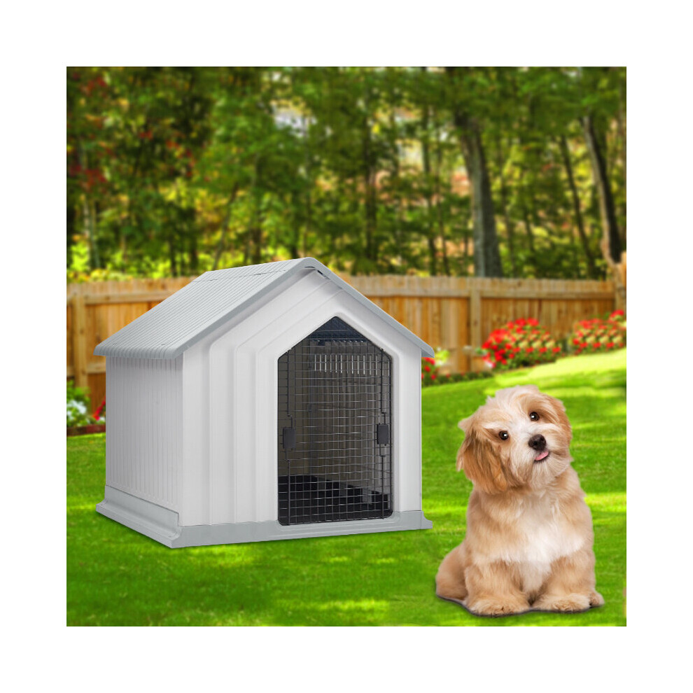 Waterproof Plastic Dog House Pet Kennel with Door