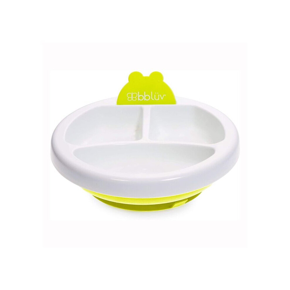 Bbluv Plato Aqua Warm Suction Base Feeding Plate Lime, Pack of 1's