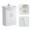 NES Home Senore Complete Shower WC Close Coupled Toilet Basin Flat Pack Vanity Unit Suite 3