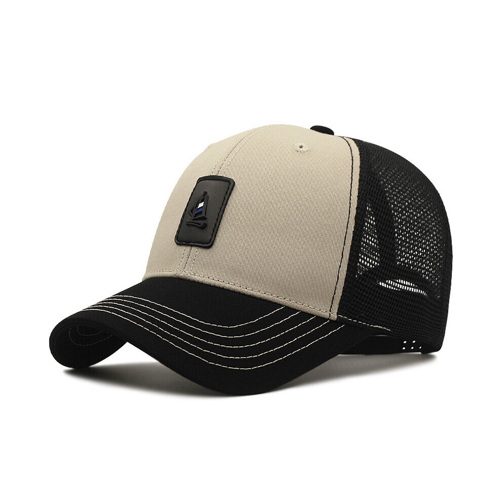 Dreamsilent ( Khaki, Xxl 60-68Cm) Big Head Man Plus Size Baseball Cap Men Summer Cotton Mesh Trucker Hat Male 3D Large Size Snapback Hats 56-60Cm 60-68Cm