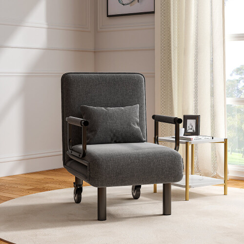 Living And Home Modern Foldable Single Sofa Bed Upholstered Lounge Armchair