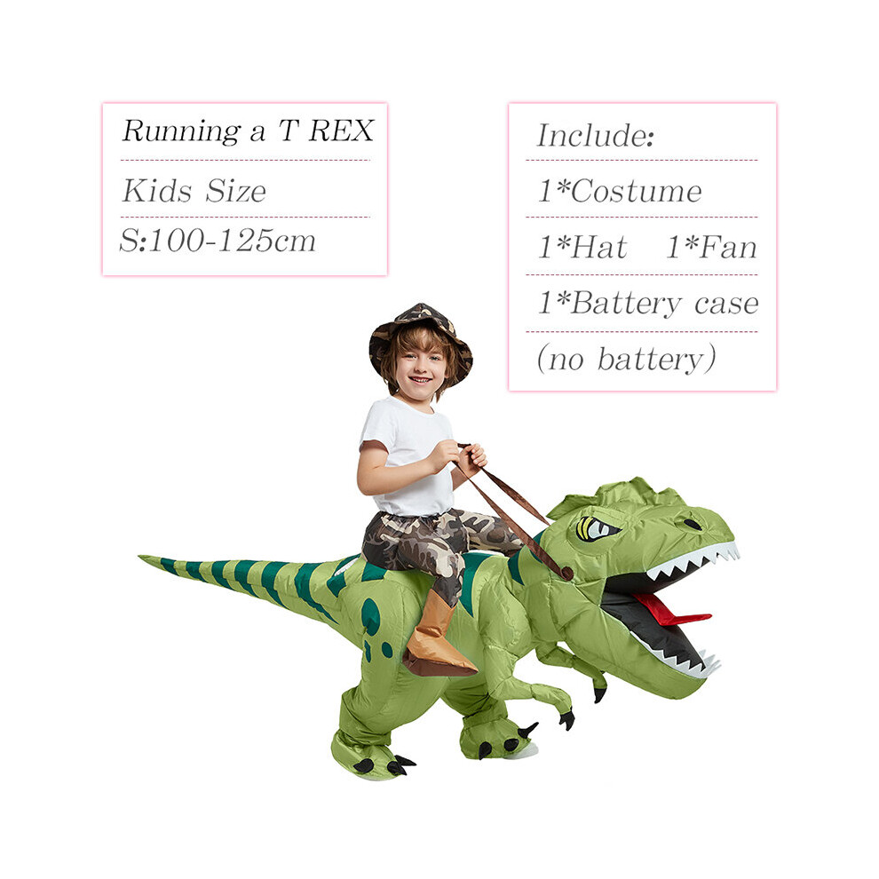 Mdsrjone (Riding A Trex Kids S) Inflatable Dinosaur Costume Dress Party Halloween Costume For Kids Adult Not,Specified